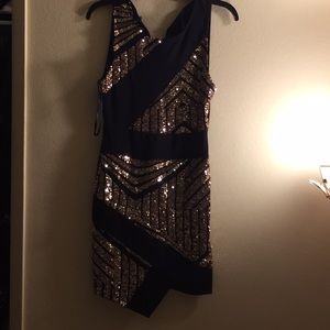 Black with gold dress